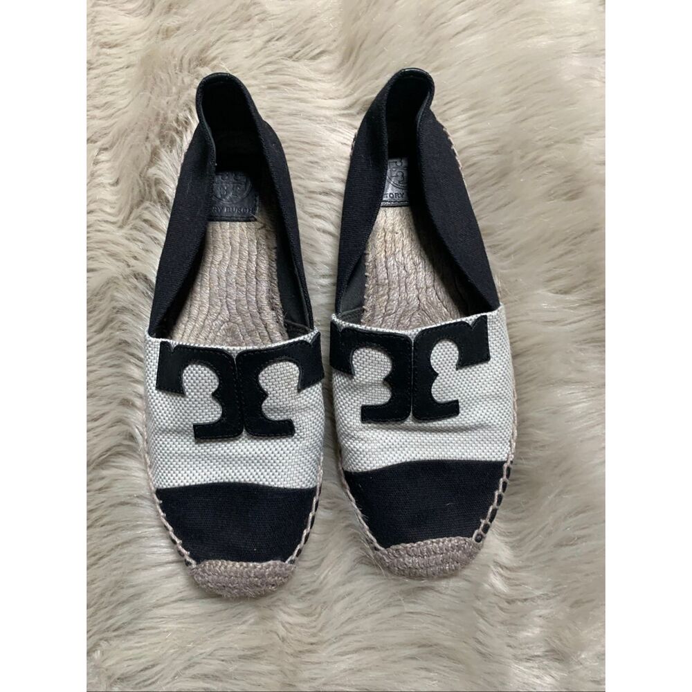 Tory Burch Canvas Logo Veranda A-line Espadrilles 9.5M